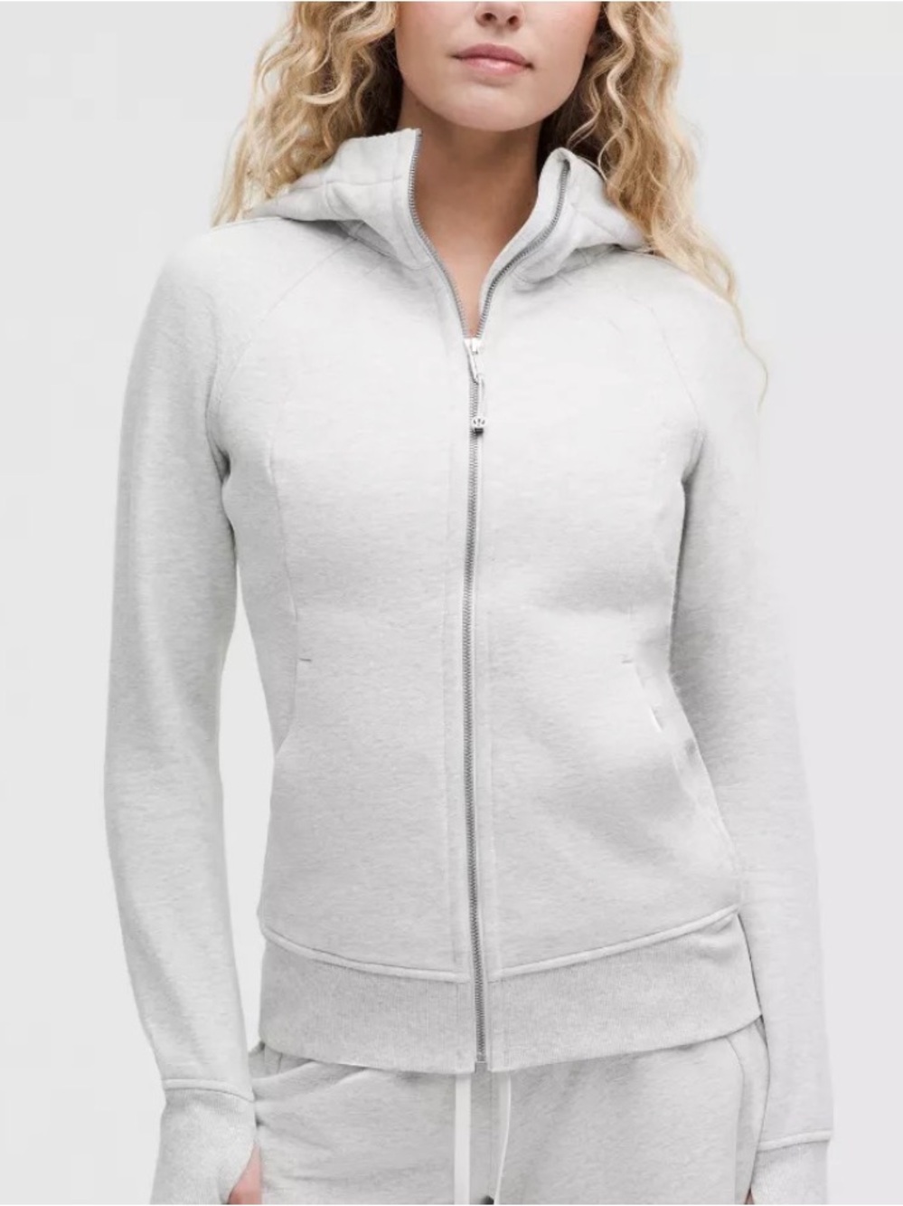 LULULEMON SCUBA Light Gray Women's Full-Zip Hoodie